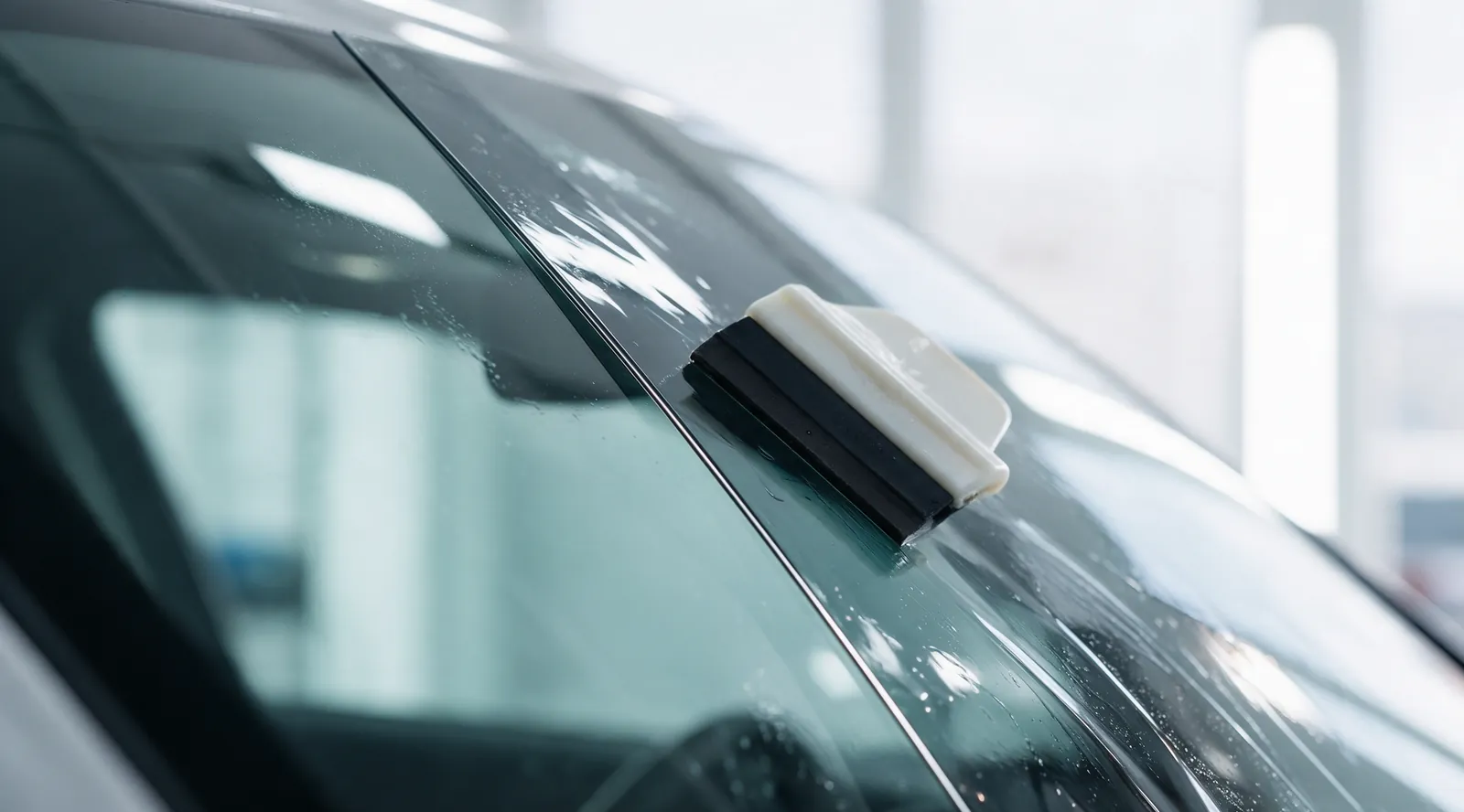 Ceramic window tint edge with crisp cut line